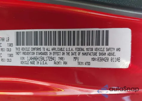 2010 Jeep Wrangler Unlimited Rubicon из США, поврежденный, VIN 1J4HA6H15AL172941